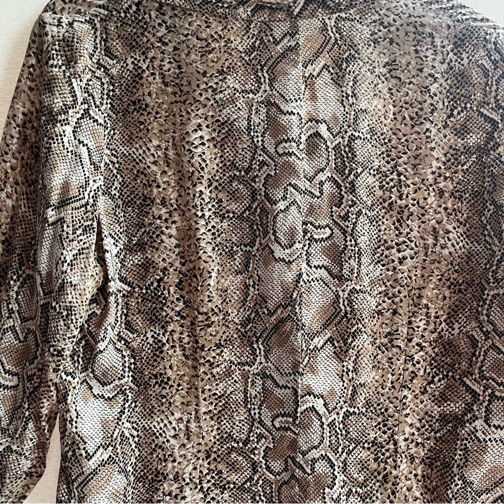 Vintage Python Snake Print Blouse - Picture 6 of 6